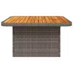 vidaXL Tavolo da giardino grigio in rattan PE regolabile in altezza