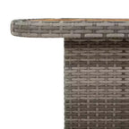 vidaXL Tavolo da giardino grigio in rattan PE regolabile in altezza