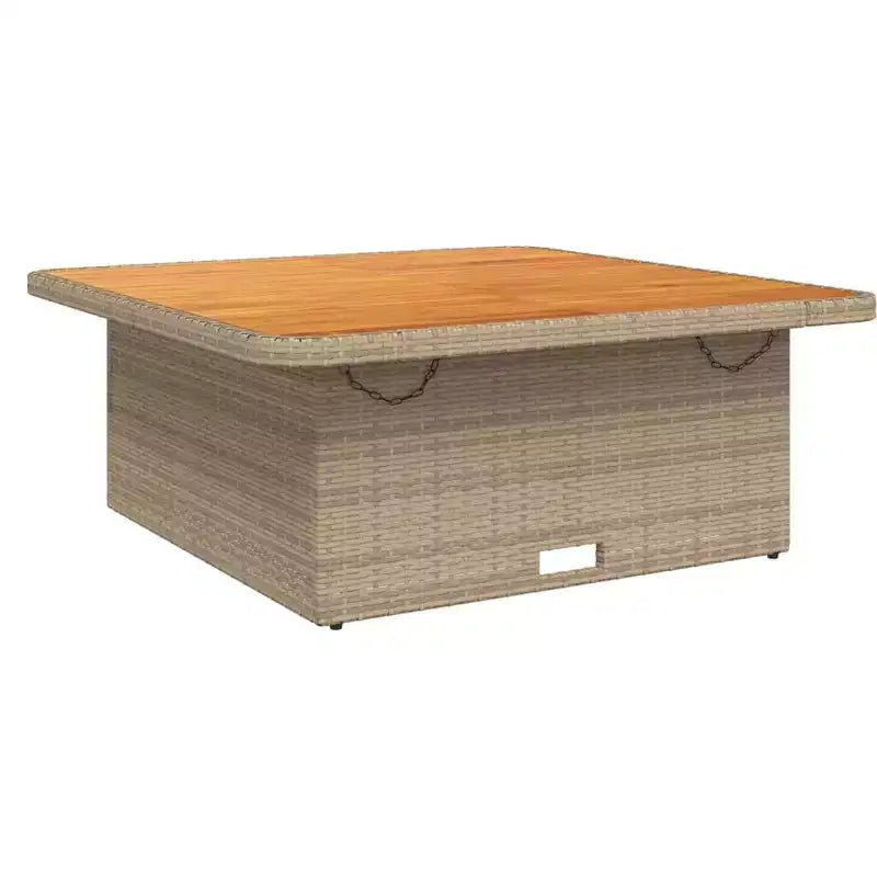 vidaXL Tavolo da giardino grigio in rattan PE regolabile in altezza