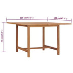 vidaXL Tavolo da Pranzo da Esterno Tavolo da Giardino con Foro per Ombrellone in Legno Massello di Teak