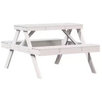 vidaXL Tavolo da Picnic Rettangolare con Panchina, Panca, Terrazzo, Arredo da Esterni, Legno