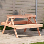 vidaXL Tavolo da Picnic Rettangolare con Panchina, Panca, Terrazzo, Arredo da Esterni, Legno