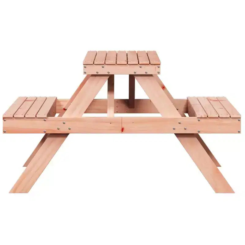 vidaXL Tavolo da Picnic Rettangolare con Panchina, Panca, Terrazzo, Arredo da Esterni, Legno