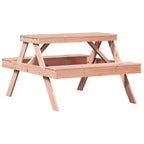 vidaXL Tavolo da Picnic Rettangolare con Panchina, Panca, Terrazzo, Arredo da Esterni, Legno