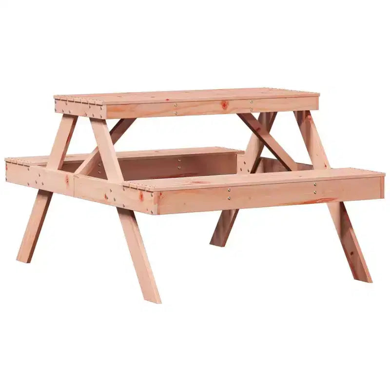 vidaXL Tavolo da Picnic Rettangolare con Panchina, Panca, Terrazzo, Arredo da Esterni, Legno