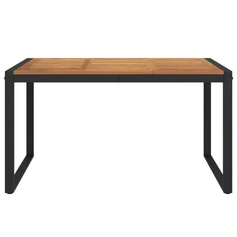 vidaXL Tavolo da giardino Legno naturale e nero