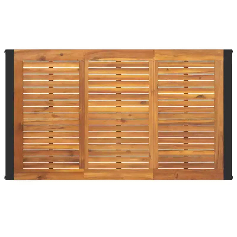 vidaXL Tavolo da giardino Legno naturale e nero