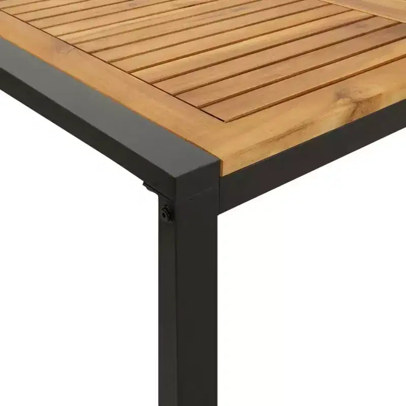 vidaXL Tavolo da giardino Legno naturale e nero