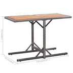 vidaXL Tavolo da Pranzo da Esterno in Rattan PE con Piano in Vetro