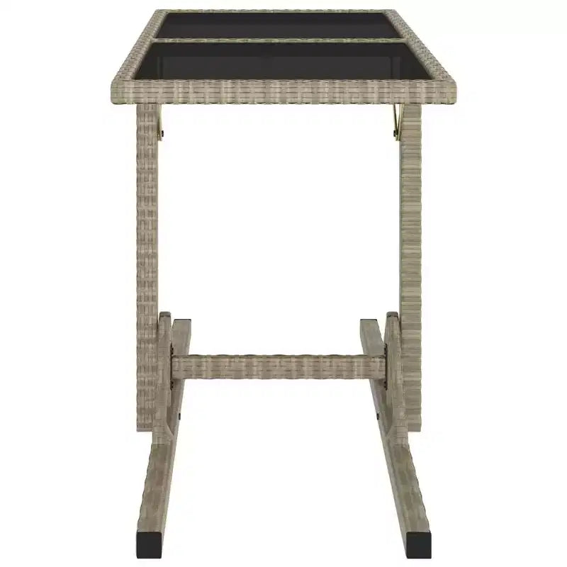 vidaXL Tavolo da Pranzo da Esterno in Rattan PE con Piano in Vetro