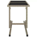 vidaXL Tavolo da Pranzo da Esterno in Rattan PE con Piano in Vetro