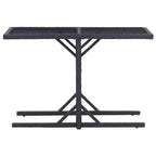 vidaXL Tavolo da Pranzo da Esterno in Rattan PE con Piano in Vetro