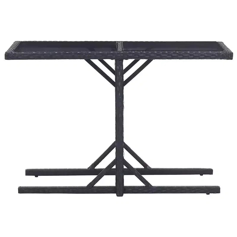 vidaXL Tavolo da Pranzo da Esterno in Rattan PE con Piano in Vetro