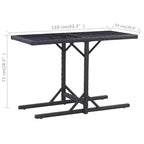vidaXL Tavolo da Pranzo da Esterno in Rattan PE con Piano in Vetro