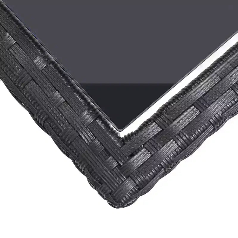 vidaXL Tavolo da Pranzo da Esterno in Rattan PE con Piano in Vetro