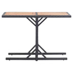 vidaXL Tavolo da Pranzo da Esterno in Rattan PE con Piano in Vetro