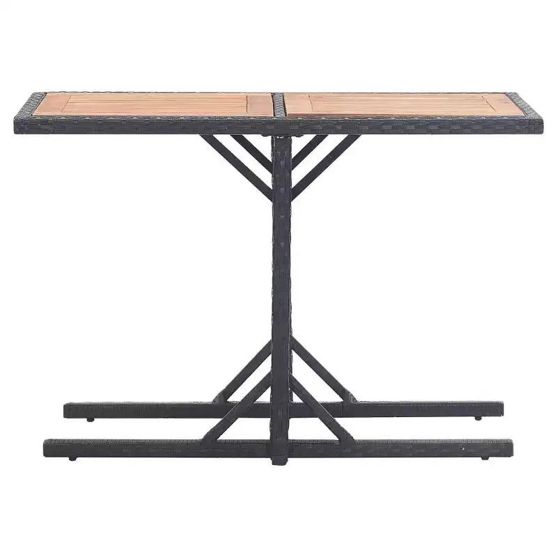 vidaXL Tavolo da Pranzo da Esterno in Rattan PE con Piano in Vetro