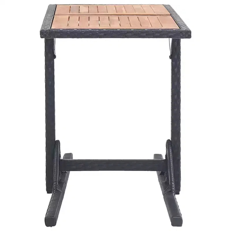 vidaXL Tavolo da Pranzo da Esterno in Rattan PE con Piano in Vetro