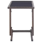 vidaXL Tavolo da Pranzo da Esterno in Rattan PE con Piano in Vetro