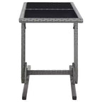 vidaXL Tavolo da Pranzo da Esterno in Rattan PE con Piano in Vetro