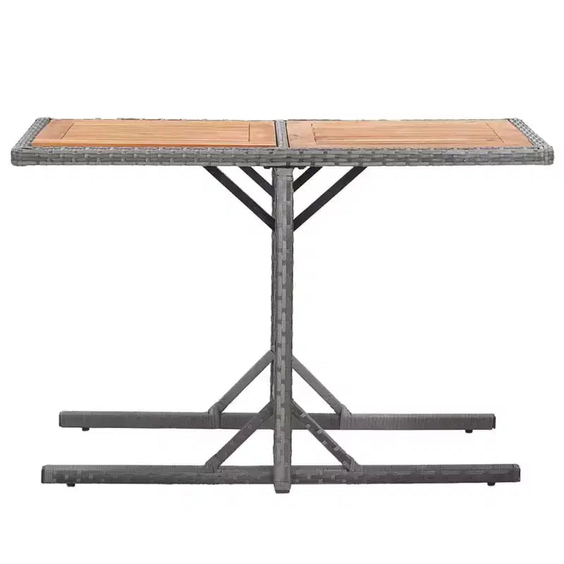 vidaXL Tavolo da Pranzo da Esterno in Rattan PE con Piano in Vetro