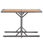 vidaXL Tavolo da Pranzo da Esterno in Rattan PE con Piano in Vetro