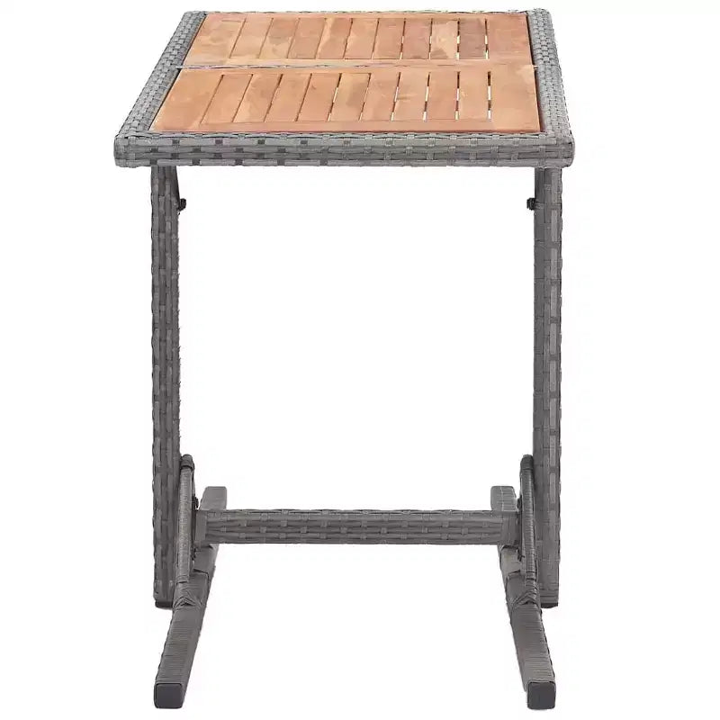 vidaXL Tavolo da Pranzo da Esterno in Rattan PE con Piano in Vetro