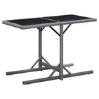 vidaXL Tavolo da Pranzo da Esterno in Rattan PE con Piano in Vetro
