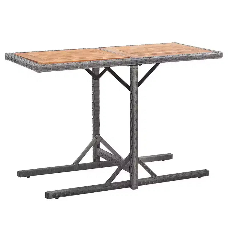 vidaXL Tavolo da Pranzo da Esterno in Rattan PE con Piano in Vetro