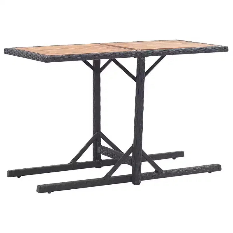 vidaXL Tavolo da Pranzo da Esterno in Rattan PE con Piano in Vetro