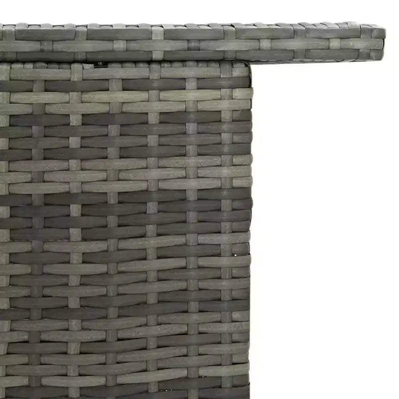 vidaXL Tavolo da Bar Nero Rattan PE Tavolo da Bar Standard Robusto