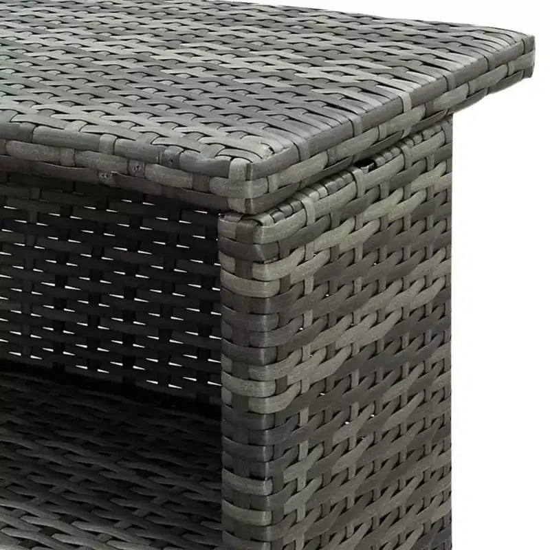 vidaXL Tavolo da Bar Nero Rattan PE Tavolo da Bar Standard Robusto