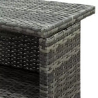 vidaXL Tavolo da Bar Nero Rattan PE Tavolo da Bar Standard Robusto
