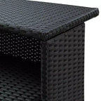 vidaXL Tavolo da Bar Nero Rattan PE Tavolo da Bar Standard Robusto
