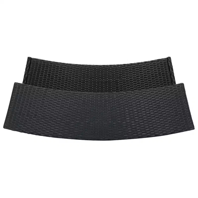 vidaXL Tavolo da Bar Nero Rattan PE Tavolo da Bar Standard Robusto