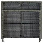 vidaXL Tavolo da Bar Nero Rattan PE Tavolo da Bar Standard Robusto
