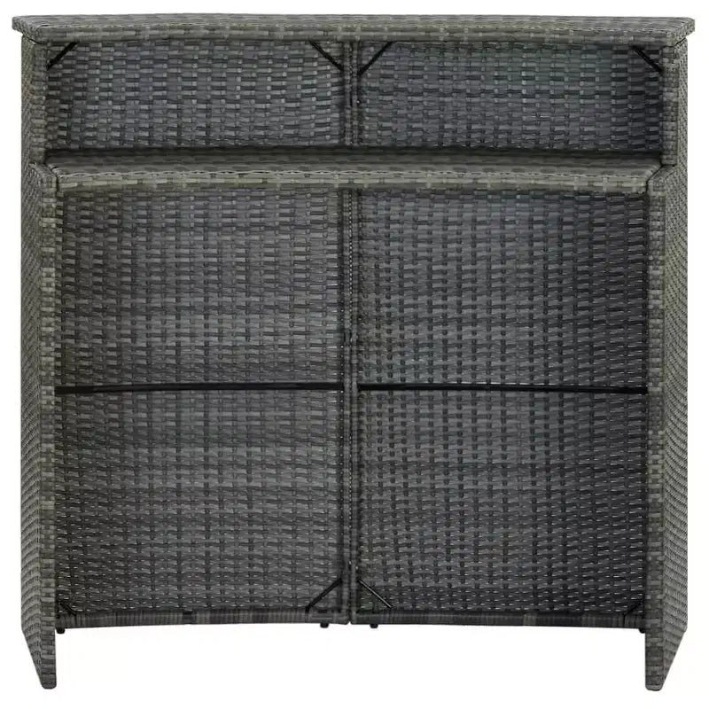 vidaXL Tavolo da Bar Nero Rattan PE Tavolo da Bar Standard Robusto