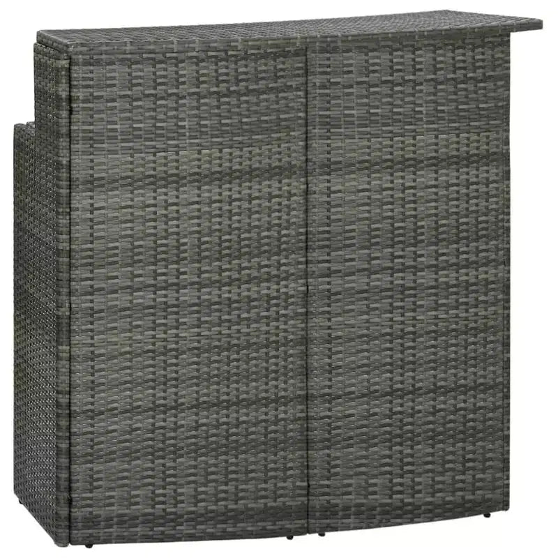 vidaXL Tavolo da Bar Nero Rattan PE Tavolo da Bar Standard Robusto