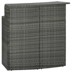 vidaXL Tavolo da Bar Nero Rattan PE Tavolo da Bar Standard Robusto
