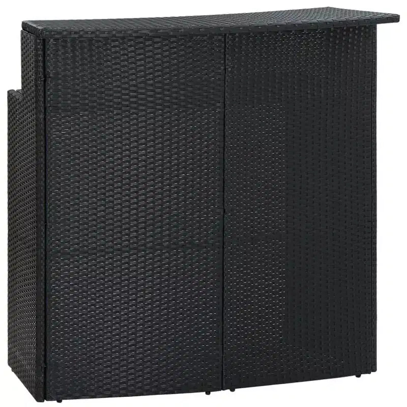 vidaXL Bar Table Black PE rattan Standard Tough Bar Table