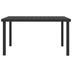 vidaXL Tavolo da Giardino Nero in Alluminio e WPC Grande Tavolo da Giardino Resistente