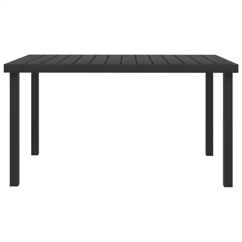vidaXL Tavolo da Giardino Nero in Alluminio e WPC Grande Tavolo da Giardino Resistente