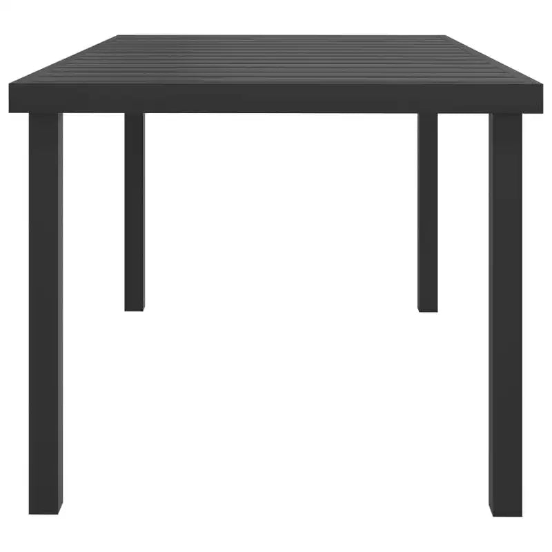 vidaXL Tavolo da Giardino Nero in Alluminio e WPC Grande Tavolo da Giardino Resistente