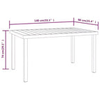 vidaXL Tavolo da Giardino Nero in Alluminio e WPC Grande Tavolo da Giardino Resistente