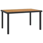 vidaXL Tavolo da Giardino Nero in Alluminio e WPC Grande Tavolo da Giardino Resistente