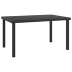 vidaXL Garden Table Black Aluminum and WPC Large Durable Garden Table