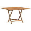 vidaXL Garden Table Brown Solid teak wood Medium Foldable