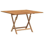 vidaXL Garden Table Brown Solid teak wood Medium Foldable
