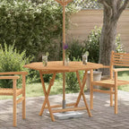 vidaXL Tavolo da giardino marrone in legno massello di teak di medie dimensioni pieghevole
