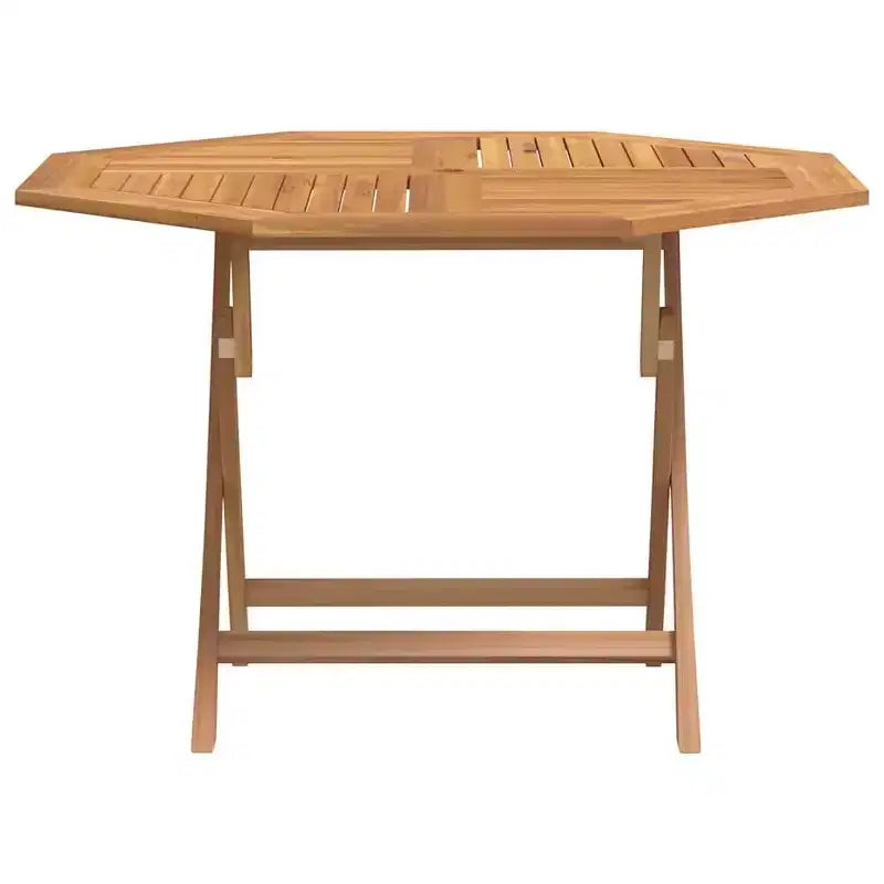 vidaXL Tavolo da giardino marrone in legno massello di teak di medie dimensioni pieghevole